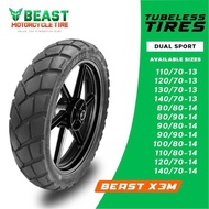 Tire ❈ Beast X3m DUAL SPORT R13, R14 Tubeless Motorcycle Tires Durable R13, ❈      R13,      R13,
