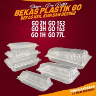 Bekas Plastik Kuih Transparent OPS 1H OPS 153 Plastic Tray Bakery Disposable Plastic Clear 50pcs