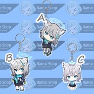 GANTUNGAN Keychain Game Blue Archive Shiroko UV Printing Laser Cut Premium 2 sides Transparent Acryl