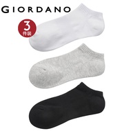 GIORDANO Women Socks 3-Pair Contrast Color Dot Stripe Ankle Socks Stretch Sweat Wicking Comfort Fash