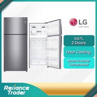 LG Top Freezer Fridge in Platinum Silver Finish 547L GN-C702HLCM