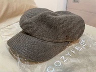 ［全新］cozyfee幸運草羊毛針織報童帽 深棕 女 帽子