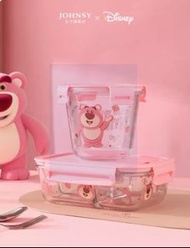 迪士尼便當加熱加熱專用碗上班族帶餐盒玻璃保鮮盒分隔便當盒