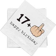 Funny 20 Napkins for 18th Birthday 33 x 33 cm - 18th Party Napkins Decoration - 17 + 1-20 Napkins 3-
