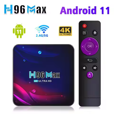 H96 Max V11 Smart TV BOX Android 11 4GB RAM Rockchip 3318 4K Google 3D Video BT4.0 4K Media Player S