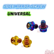 SCREW SIDE MIRROR TITANIUM GOLD SKRU Y15 LC135 NVX155 SRL115  NMAX EGO HONDA EX5 RS150 RSX VARIO MOD