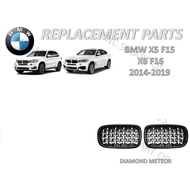 BMW X5 X6 F15 F16 2014-2019 Diamond Kidney Meteor Grilles Bumper Grill