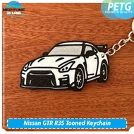 GANTUNGAN Nissan Keychain GTR R35 Tooned Keychain