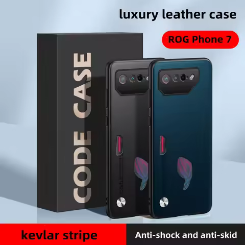 For ASUS ROG Phone 7 Case Luxury Leather Silicone Phone Case For ROG Phone7 Ultimate Shockproof Bump