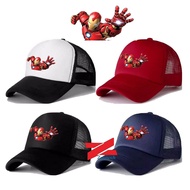 Iron Man fly character hat, children's and adults' trucker hat, iron Man character mesh hat