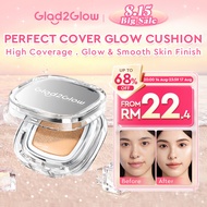 Glad2Glow Perfect Glow Cover Cushion Foundation Full Coverage Glowing Finish Glass Makeup 12H Glass 