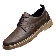 Men Leather Shoes Lace-up Business Flat Sneakers Top Quality Men Causal Shoes