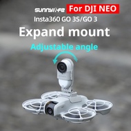สำหรับ DJI NEO Mount Bracket เข้ากันได้กับ Insta360 GO 3S/GO3กล้องแอคชั่นแคมเมราการติดตั้งแบบปรับได้