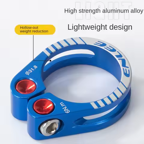 Durable Aluminum Alloy Bike Seat Clamp 31.8 34.9mm Lightweight Bicycle Seatpost Clamp Black Red Blue