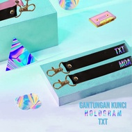 GANTUNGAN TXT KEYCHAIN LANYARD HOLOGRAM FANMADE STRAP HOLOGRAM KEYCHAIN TXT EDITION