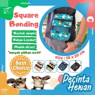 Yopetoys Sugar Glider Bonding Pouch Sugar Glider Square Canvas Travel Pouch Sugar Glider