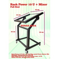 Rack Power 10 U + Mixer Full Iron Rack Mixer Audio 16 CH - Rack ACC Sound System