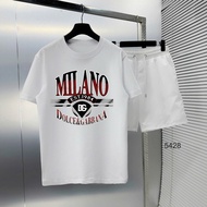 Collection of 8 unisex men's and women's clothing sets - cotton t-shirt + wind shorts - hottrend men