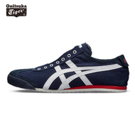 New Onitsuka Tiger Shoes 66 SLIP-ON Mens and Womens Sneakers Casual Canvas Tiger Shoe Blue D3K0N