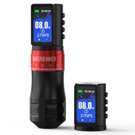 2PC 2300mAh Wormhole Wireless Tattoo Pen - 8V 7000RPM, 7 Adjustable Strokes, LCD Screen, Type-C Fast