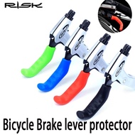RISK 1Pair Bicycle Brake Handle Cover Silicone Non-slip Bike Brake Lever Protection Covers MTB Road Foldable Bike Universal Accessory