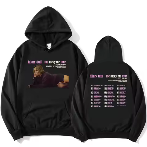 Hilary Duff The Lucky Me Tour for 2026 Hoodies Unisex Streetwear Fleece Long Sleeve Female Hooded Sw