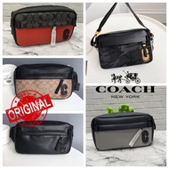 Coach Edge Belt Bag Signature Leather Men's Bag