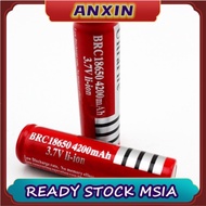 🔥READY STOCK MSIA【Actual Capacity】 18650 Battery 4200mAh 3.7V Rechargeable Batteries Li-ion Lithium Flashlight🔥