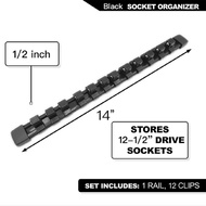 Socket Kunci Holder Gantungan untuk Kunci Sock Rail Socket Holder Mata Pvc Panjang Socket Holder 1/2