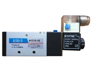4V Solenoid Valve โซลินอยด์วาล์ว รุ่น 4V310-10 ชนิด 5/2 ทาง คอยล์ 1 ข้าง
