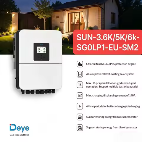 Deye Hybrid Solar Inverter High Power 3.6/5/6KW New Energy Photovoltaic Inverter Batch