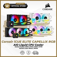 Corsair iCUE H100i H115i H150i H170i ELITE CAPELLIX RGB AIO Liquid CPU Cooler - Black | White
