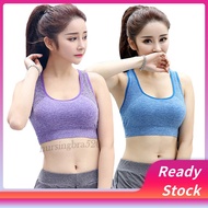 Angel Mommy Workout Lady Sport Bra Ultra Soft Sports Bra Shockproof  Wireless  Protection Scoop Neck