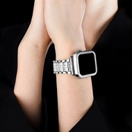 [HOT JUXXKWIHGWH 514] Band Case สายโลหะสำหรับ Apple Watch Series 67สาย40มม. 44มม. เพชร41 45 38มม. 42มม. สร้อยข้อมือสแตนเลส Iwatch 5SE431