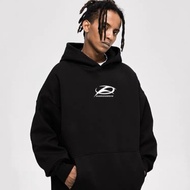 【M-8XL】Vintage American Design Graphic Plush Velvet Oversized Hoodie