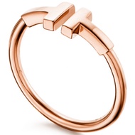 T Series 18K White Gold Coil Ring