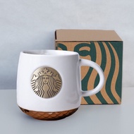 [Premium Ceramic Starbucks Mermaid Golden Cup]Ceramic Mug Starbucks Cup in gift boxes Coffee Cup Mermaid Brass Bronzing