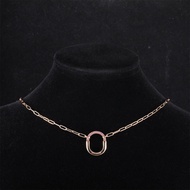 TIFFANY&CO(蒂芙尼)  18K玫瑰金 玫瑰金 Lock系列 掛鎖 彩寶 項鏈 小號 18K