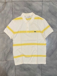 Poloshirt kaos kerah polo Lacoste Live putih casual white in white second