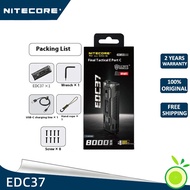 NITECORE EDC37 8000 lumen strong light EDC flashlight built-in 8000mAh lithium-ion battery rechargea