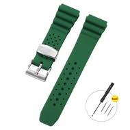 22mm Silicone Strap for Seiko MARINE MASTER SKX007 SRP777J1 Waterproof Wrist Band for CITIZEN Diving