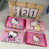 3-fold wallet. Kitty cartoon wallet with zipper compartment