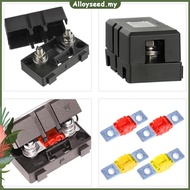 ✥Alloyseed✥【High Quality】 4PCS Car Fuse Block ANL Bolt-on Blade Fuse Holder Flat Type Fuse For Car Boat Motorcycle 40A 50A 60A 80A Fuse Block Holder