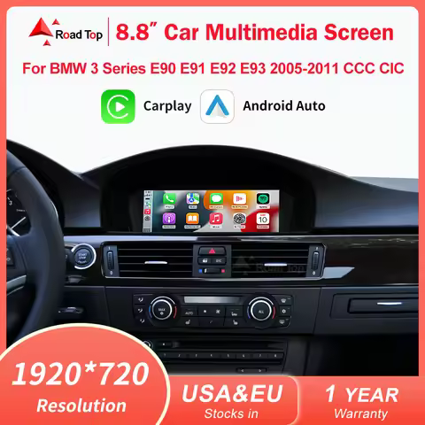 Road Top 8.8 Wireless CarPlay Android Auto Car Multimedia Display for BMW 3 Series E90 E91 E92 E93 5