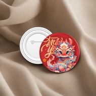 幸福龍 圓形徽章別針 BADGE