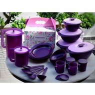 🔥READY STOCK🔥 Royal Purple Serveware Tupperware Set / Serveware Purple / Bekas lauk / pinggan / gela