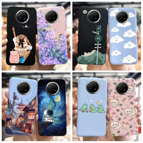 For Xiaomi Redmi Note 9T Note 9 5G Case Fashion Flower Shockproof Silicone Soft Matte Phone Cover Fo