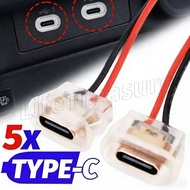 Type-C Female Socket - 5V 3A 2-Pin Copper Core Injection-Molded Charging Port - Type C Input Type Ch