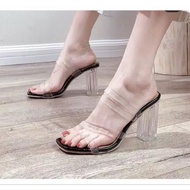 ALF_13 hills jely model 7cm glass heel BIG Size 35-42