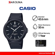 β JAM TANGAN PRIA ELEGAN | JAM TANGAN PRIA CASIO GENERAL MW-240-1E BLACK DIAL BLACK RESIN BAND WATCH